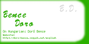 bence doro business card